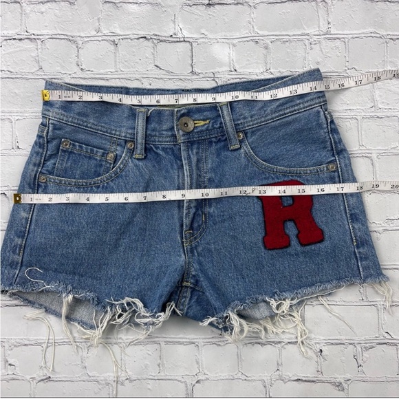 Rodeo Crowns 100% cotton Raw hem 3” Denim Jean Shorts size S - Picture 7 of 9